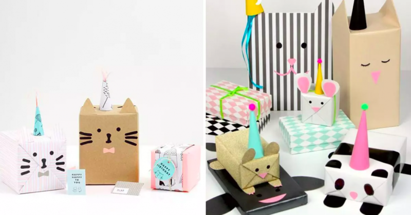 gift-wrapping-design-animal-cat-style-teaching